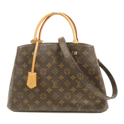 LOUIS VUITTON Monogram Montaigne MM金扣手挽肩背兩用袋