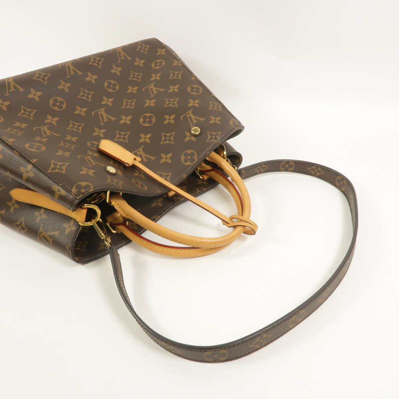 LOUIS VUITTON Monogram Montaigne MM金扣手挽肩背兩用袋-7