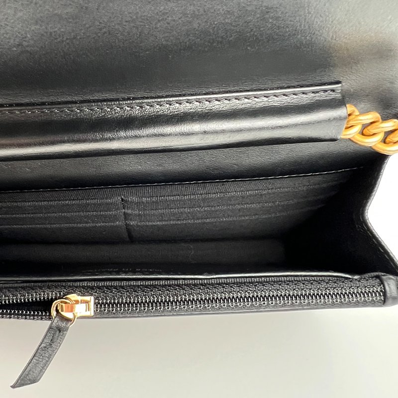 KESH 凱仕國際精品【率性俐落、經典入門】CHANEL BOY CHANEL WOC 黑色魚子醬牛皮鏈帶包｜復古金扣-23
