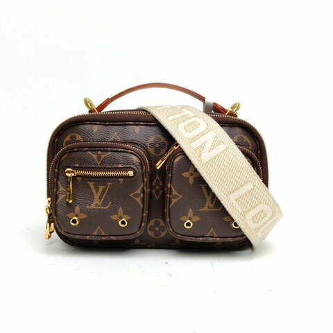 LOUIS VUITTON UtilityCrossbody相機包炸藥包老花PVC晶片肩背包