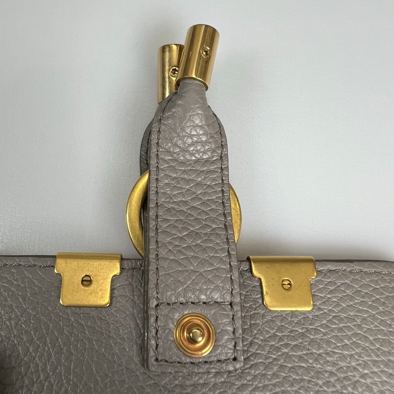 CHLOE 灰皮革對折零錢短夾-13