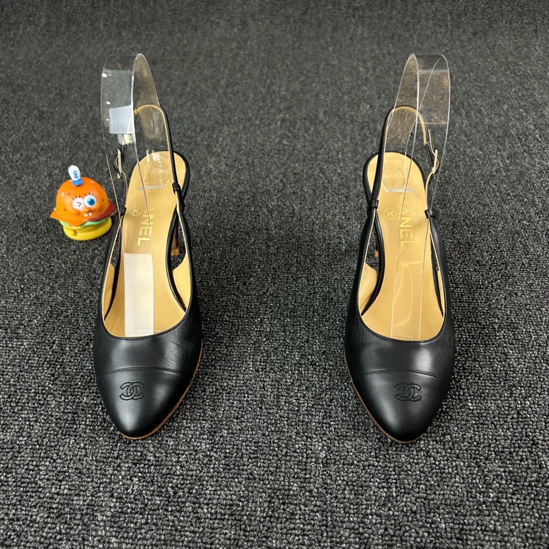 Chanel香奈兒黑色高跟鞋 尺碼：36.5 已貼底🧡-1