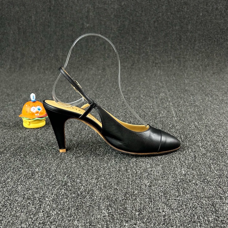 Chanel香奈兒黑色高跟鞋 尺碼：36.5 已貼底🧡-3