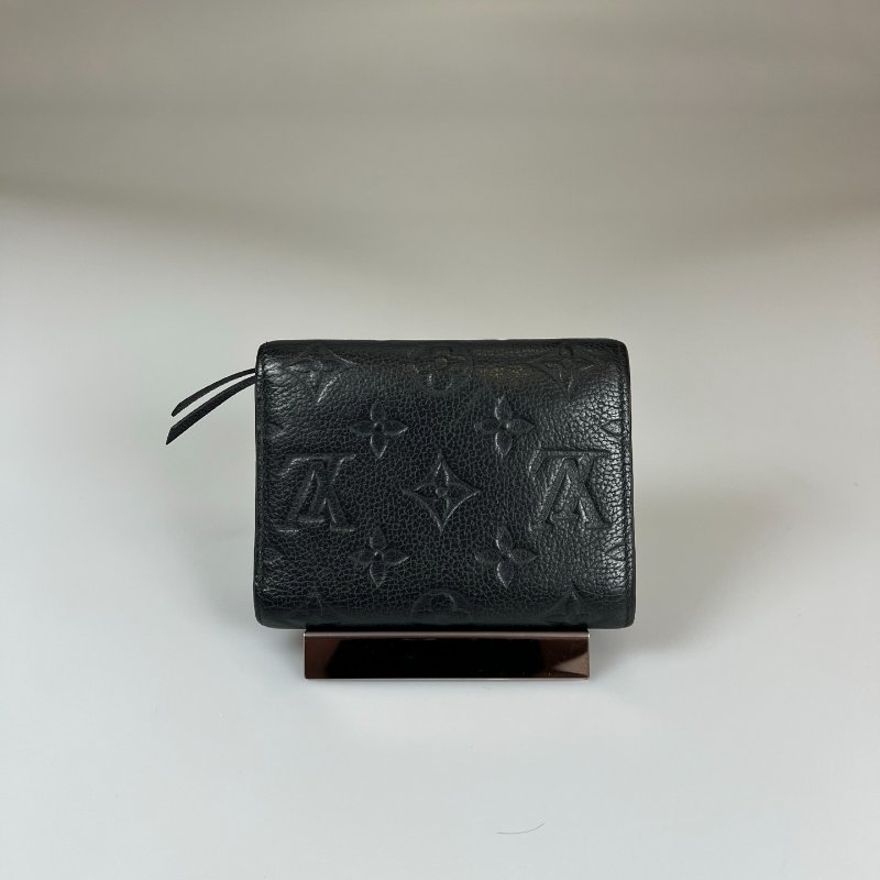 LV M64060/晶片款 黑壓紋Victorine短夾-1