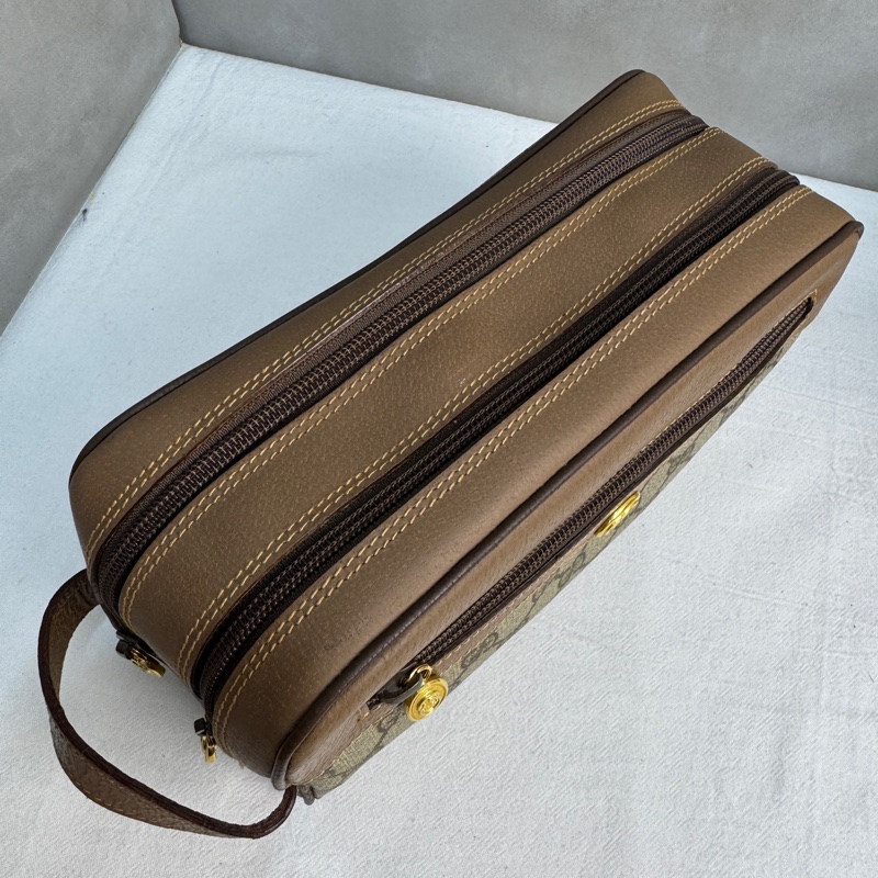 【赫蒂國際精品】Gucci 復古 GG 圖騰手拿包 vintage 中古 二手 化妝包-11