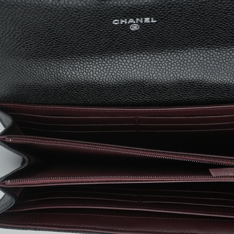 KESH 凱仕國際精品【經典在手、優雅不費力】CHANEL Classic Flap Wallet 香奈兒經典 CF 長夾｜黑色魚子醬牛皮｜銀扣-8