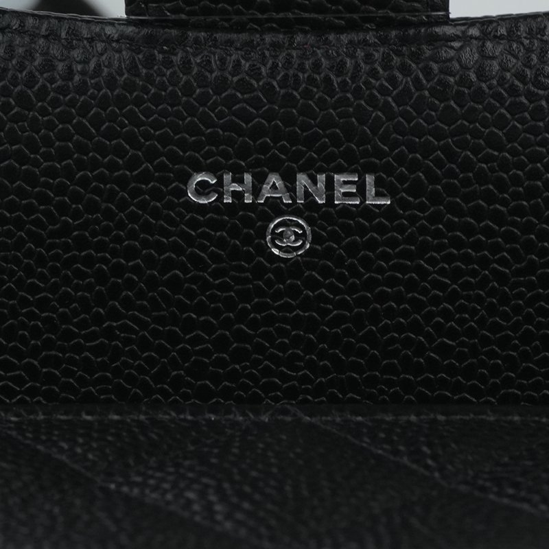 KESH 凱仕國際精品【經典在手、優雅不費力】CHANEL Classic Flap Wallet 香奈兒經典 CF 長夾｜黑色魚子醬牛皮｜銀扣-12