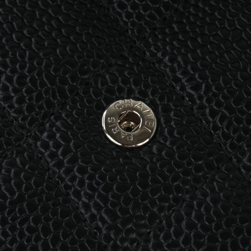 KESH 凱仕國際精品【經典在手、優雅不費力】CHANEL Classic Flap Wallet 香奈兒經典 CF 長夾｜黑色魚子醬牛皮｜銀扣-13