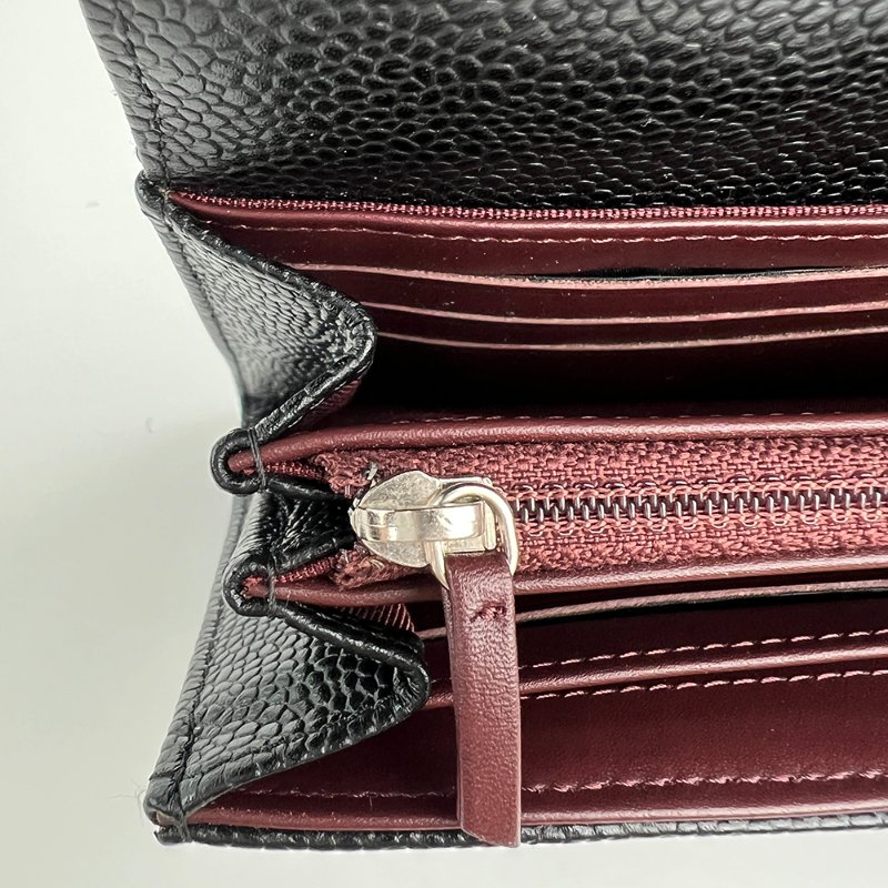 KESH 凱仕國際精品【經典在手、優雅不費力】CHANEL Classic Flap Wallet 香奈兒經典 CF 長夾｜黑色魚子醬牛皮｜銀扣-24