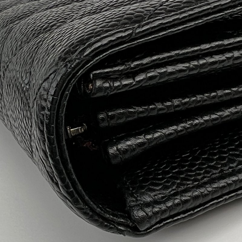 KESH 凱仕國際精品【經典在手、優雅不費力】CHANEL Classic Flap Wallet 香奈兒經典 CF 長夾｜黑色魚子醬牛皮｜銀扣-29