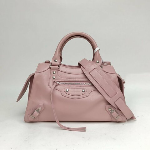 BALENCIAGA NEOCLASSIC手提機車包紫色牛皮肩背包