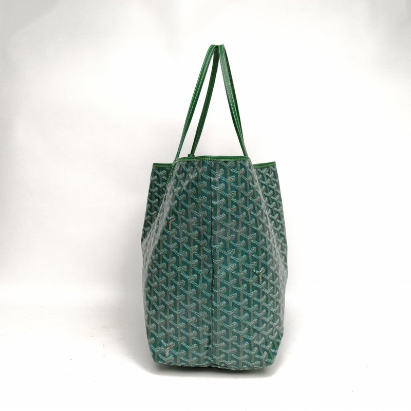 GOYARD SaintLouis購物袋子母包40大號綠色PVC銀扣肩背包-1