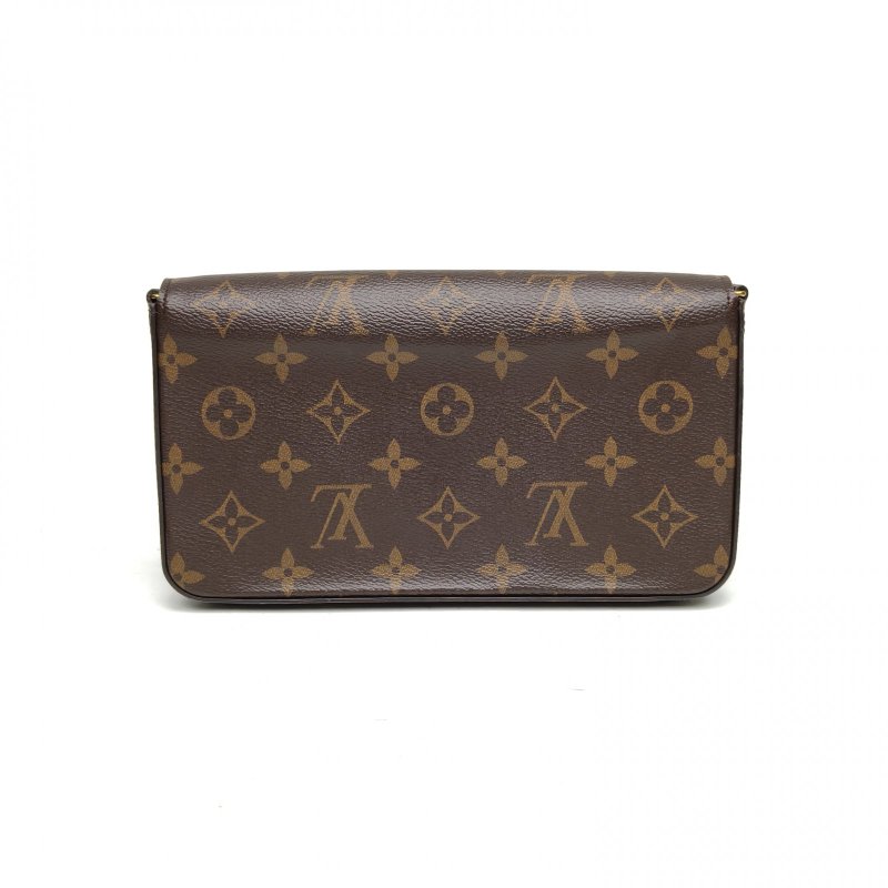 LOUIS VUITTON POCHETTEFELICIE三合一鏈條包老花PVC晶片肩背包-2