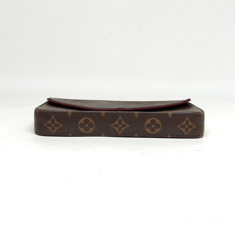 LOUIS VUITTON POCHETTEFELICIE三合一鏈條包老花PVC晶片肩背包-4