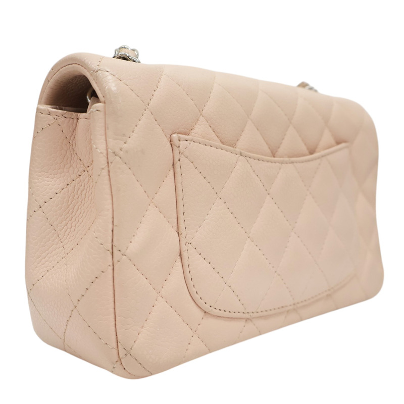 粉色 牛皮 COCO 20 鍊帶肩背包 銀釦【CHANEL 香奈兒】 A69900-1