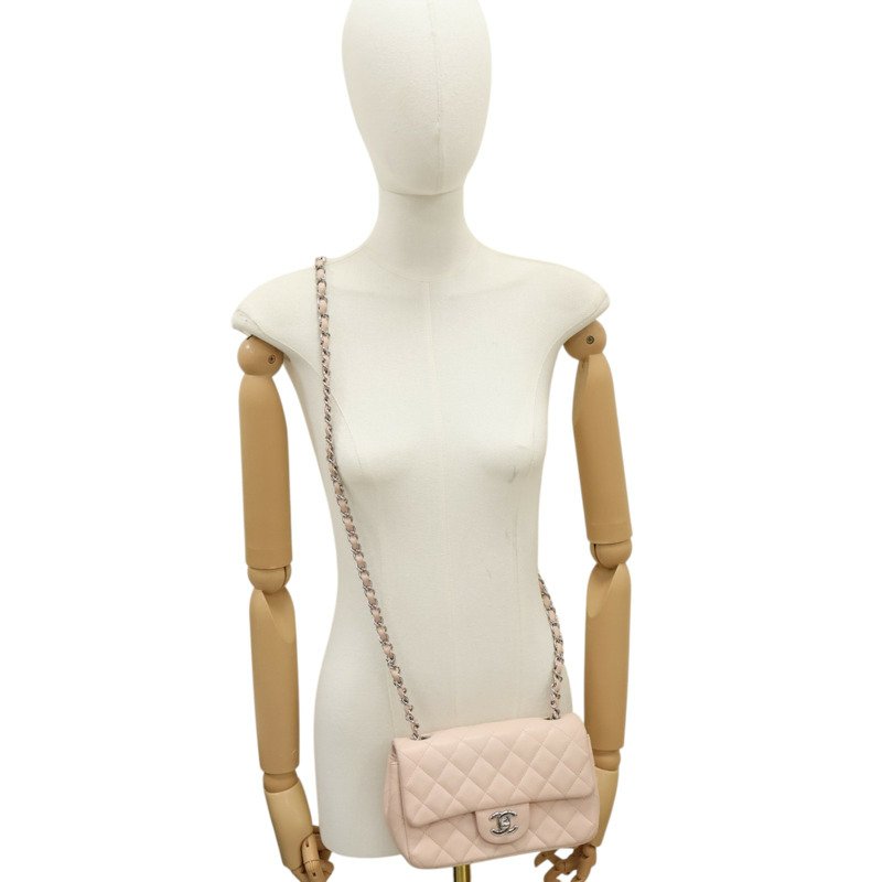 粉色 牛皮 COCO 20 鍊帶肩背包 銀釦【CHANEL 香奈兒】 A69900-7