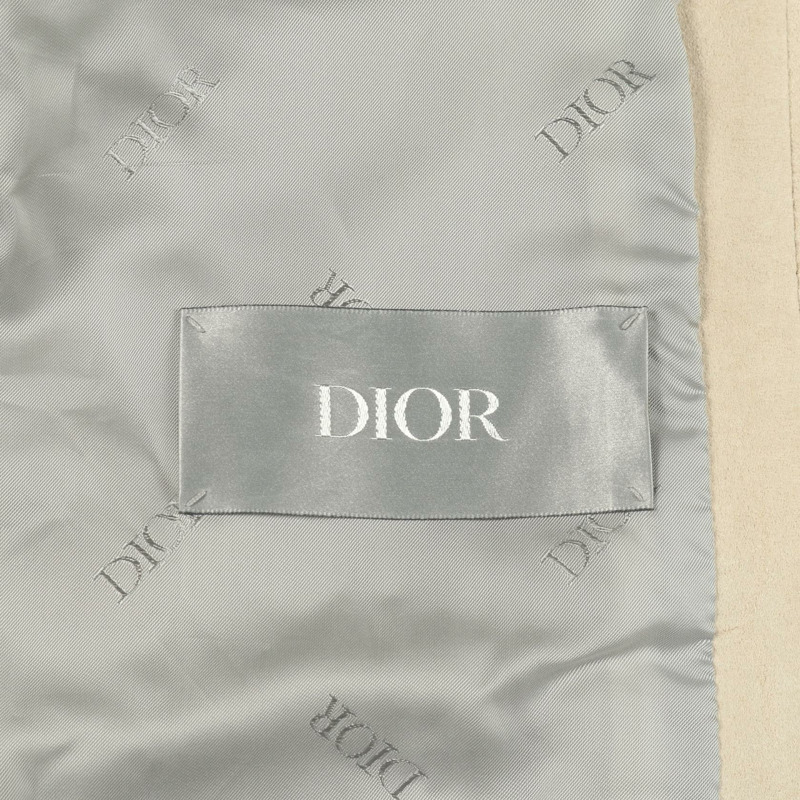 Dior 麂皮其他外套皮革米色二手男士-2