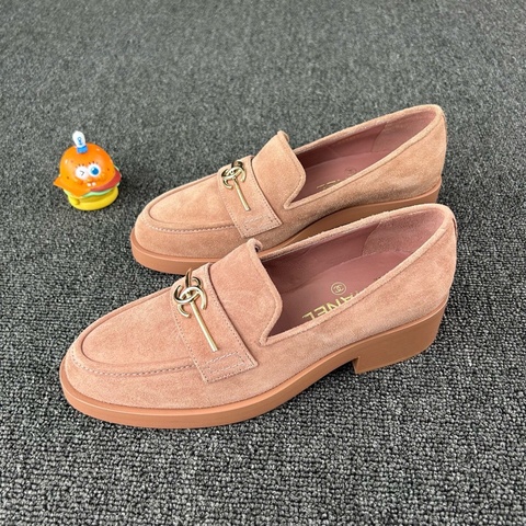 Chanel香奈兒粉色樂福鞋 尺碼：37 碼，S印🧡
