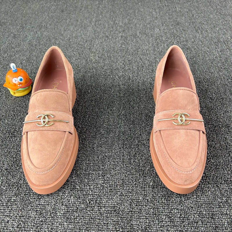 Chanel香奈兒粉色樂福鞋 尺碼：37 碼，S印🧡-1
