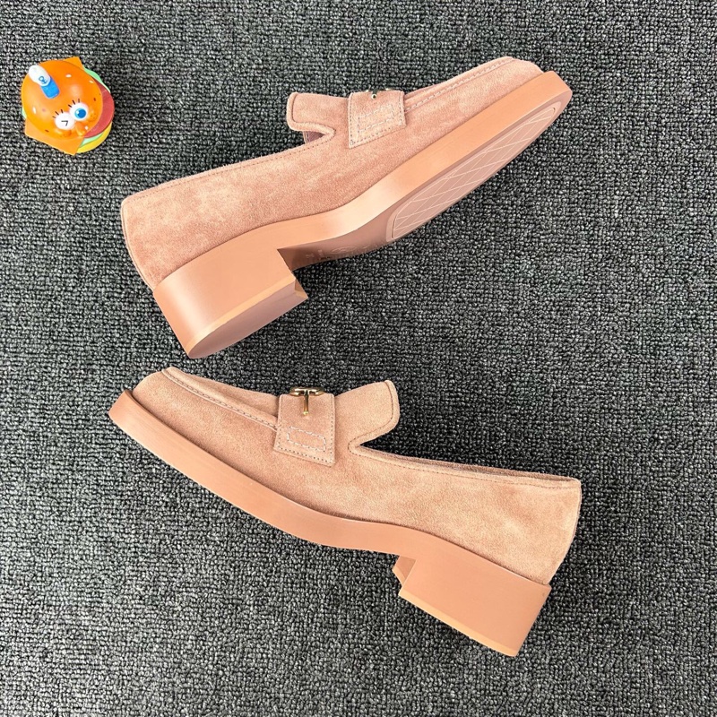 Chanel香奈兒粉色樂福鞋 尺碼：37 碼，S印🧡-2