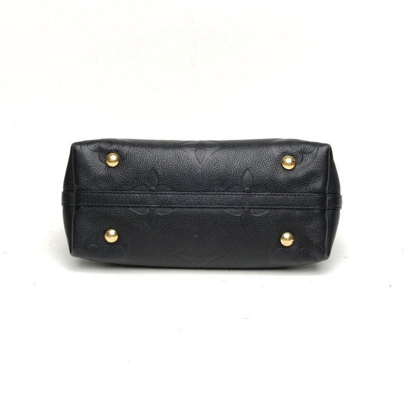 LOUIS VUITTON CARRYALL小號29配子袋黑色牛皮金扣晶片肩背包-4