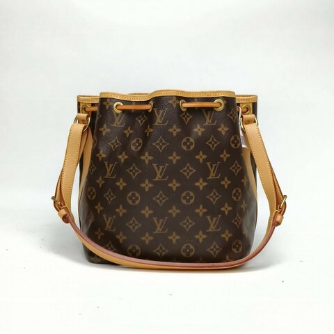 LOUIS VUITTON NOÉ水桶包Petit中號老花PVC金扣2007肩背包