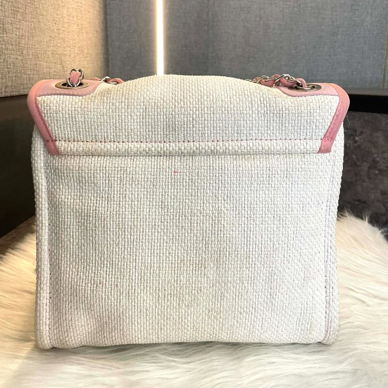 CHANEL 沙灘翻蓋鏈包 小款 粉色-3