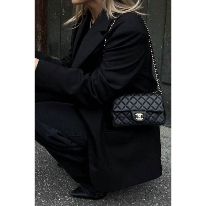 KESH 凱仕國際精品【小尺寸、大經典】CHANEL Classic Flap Mini 20｜香奈兒 CF 黑金鏈條包｜黑色金扣｜2024 晶片款｜熱門規格-1