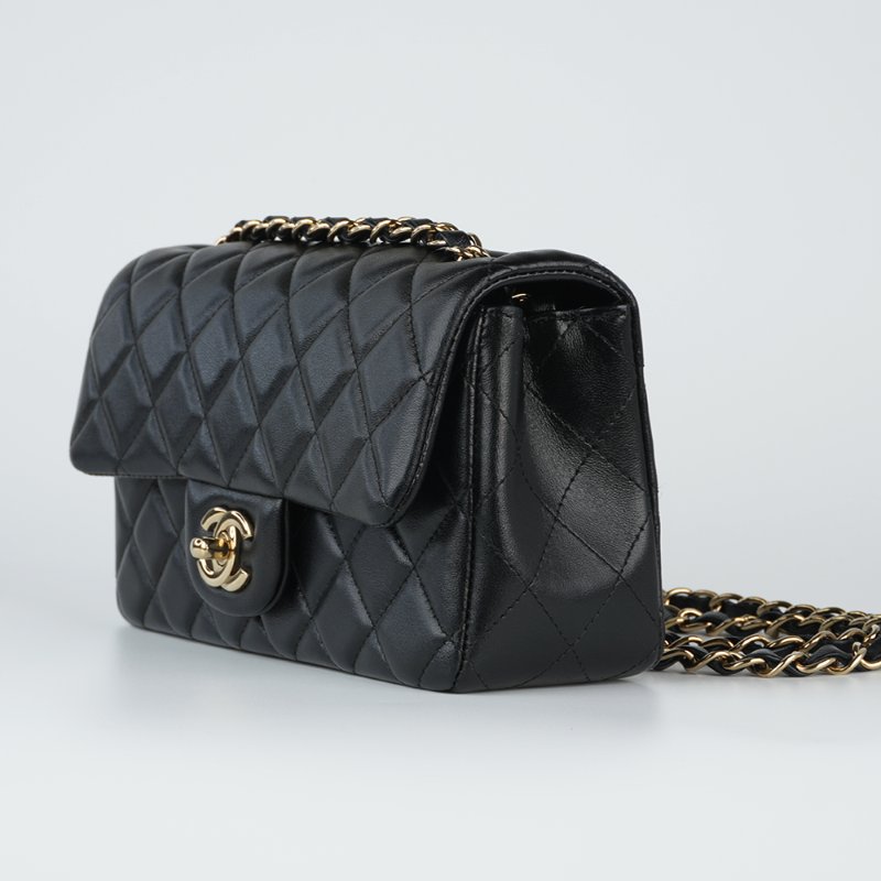 KESH 凱仕國際精品【小尺寸、大經典】CHANEL Classic Flap Mini 20｜香奈兒 CF 黑金鏈條包｜黑色金扣｜2024 晶片款｜熱門規格-2