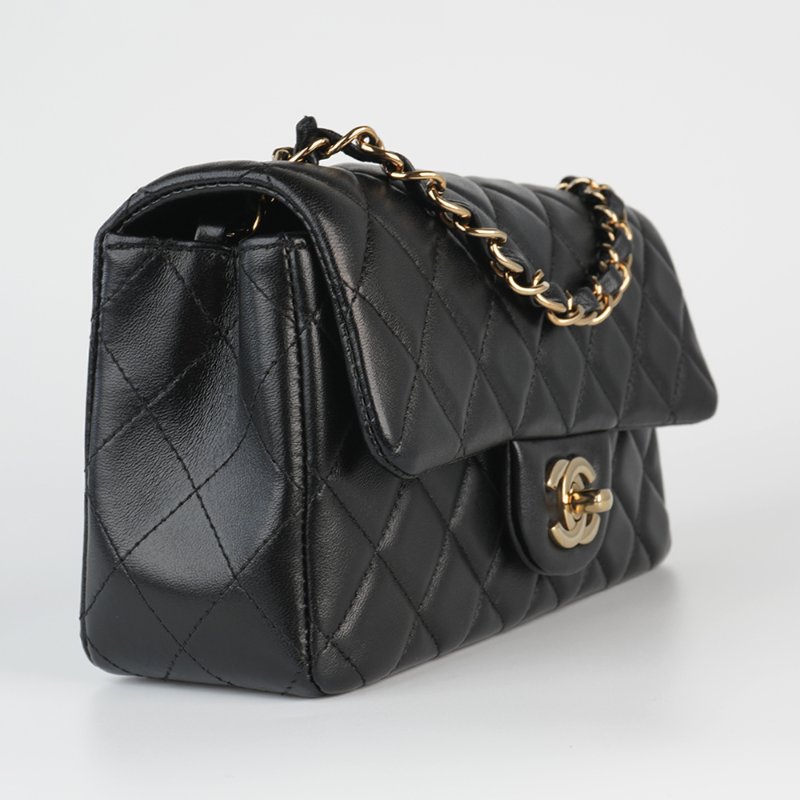 KESH 凱仕國際精品【小尺寸、大經典】CHANEL Classic Flap Mini 20｜香奈兒 CF 黑金鏈條包｜黑色金扣｜2024 晶片款｜熱門規格-3
