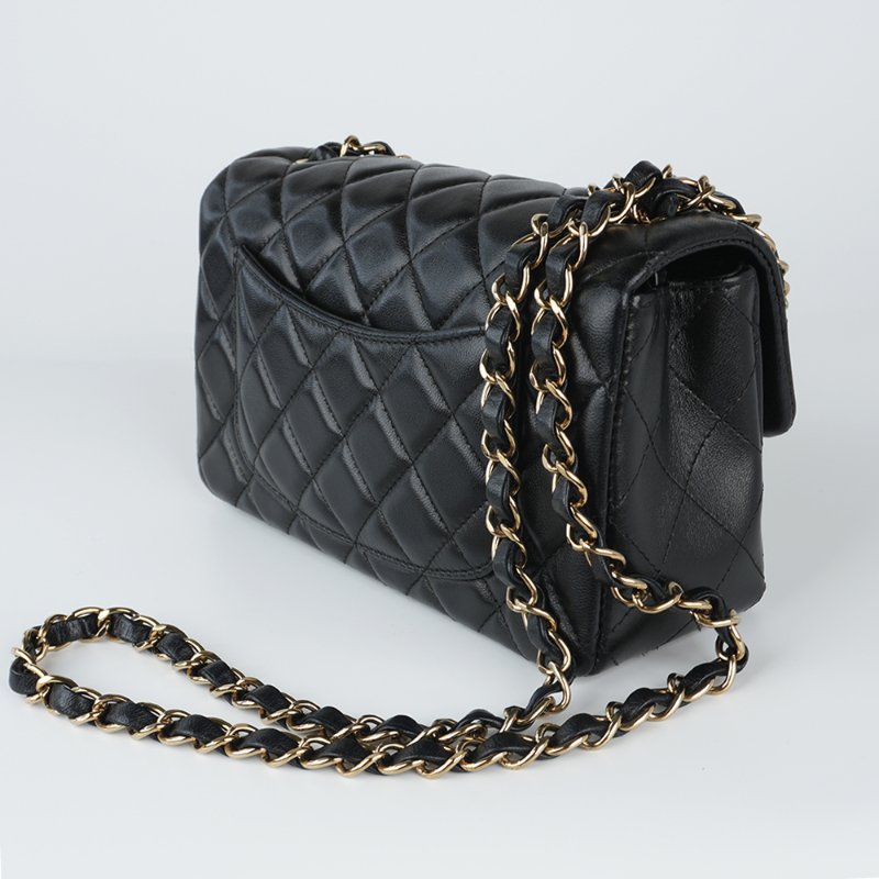 KESH 凱仕國際精品【小尺寸、大經典】CHANEL Classic Flap Mini 20｜香奈兒 CF 黑金鏈條包｜黑色金扣｜2024 晶片款｜熱門規格-5