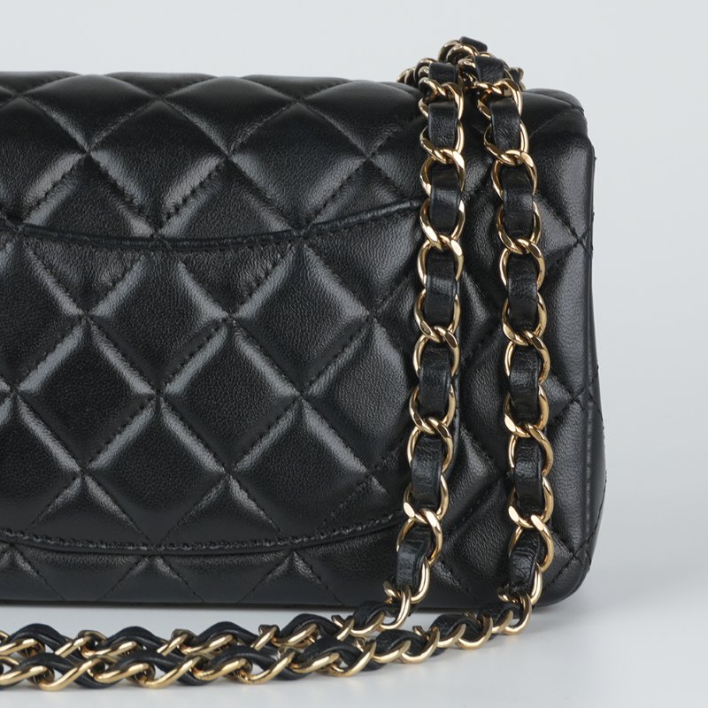 KESH 凱仕國際精品【小尺寸、大經典】CHANEL Classic Flap Mini 20｜香奈兒 CF 黑金鏈條包｜黑色金扣｜2024 晶片款｜熱門規格-7
