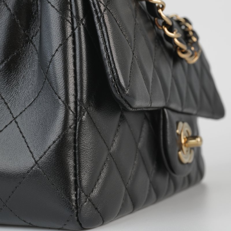 KESH 凱仕國際精品【小尺寸、大經典】CHANEL Classic Flap Mini 20｜香奈兒 CF 黑金鏈條包｜黑色金扣｜2024 晶片款｜熱門規格-9