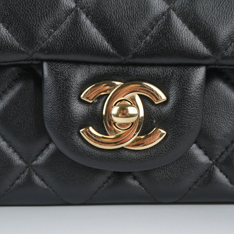 KESH 凱仕國際精品【小尺寸、大經典】CHANEL Classic Flap Mini 20｜香奈兒 CF 黑金鏈條包｜黑色金扣｜2024 晶片款｜熱門規格-10