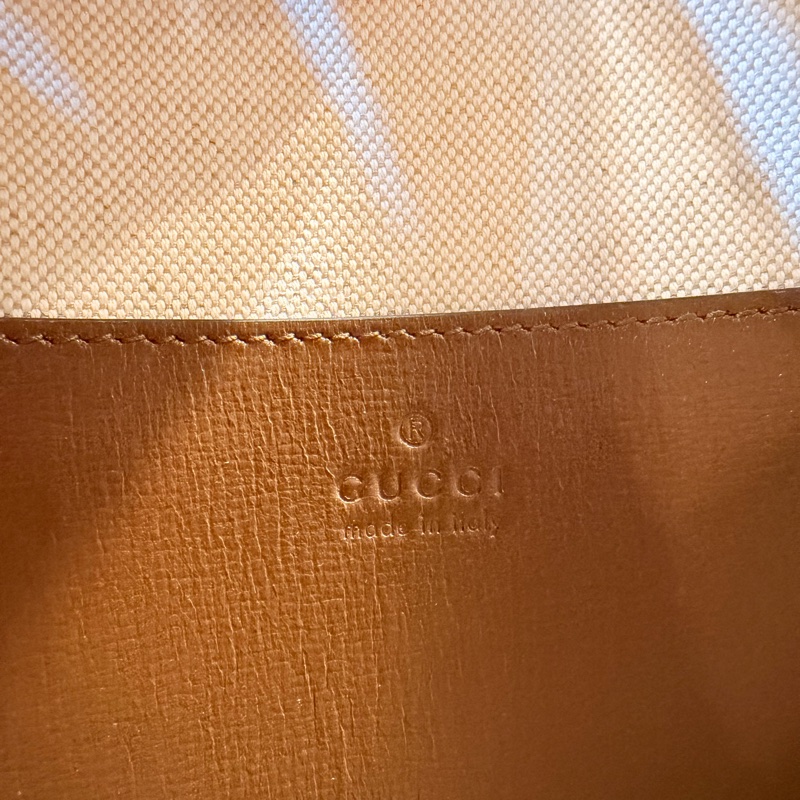 Gucci pvc1955咖啡色貝殼包-9