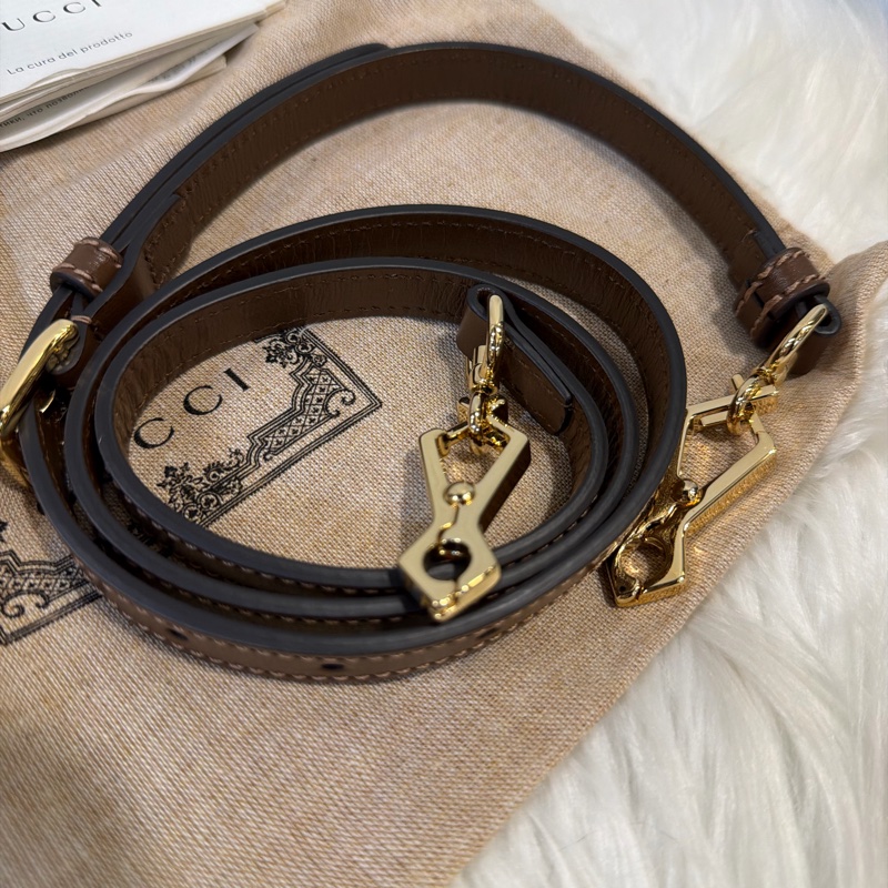Gucci pvc1955咖啡色貝殼包-12