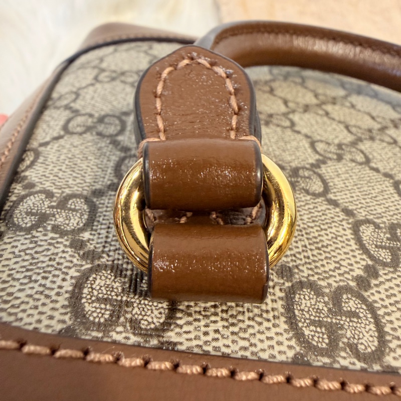 Gucci pvc1955咖啡色貝殼包-14