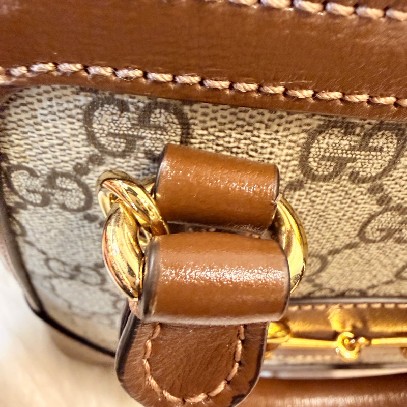 Gucci pvc1955咖啡色貝殼包-17
