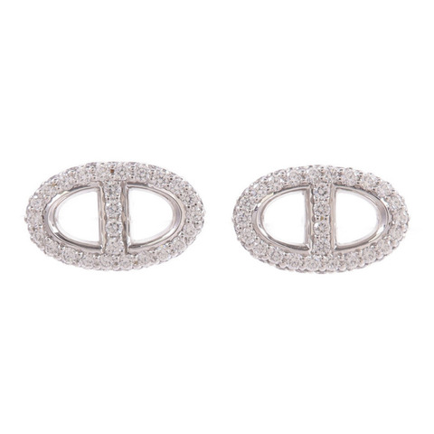 HERMES 18K白金Farandole Earrings鑽石耳環