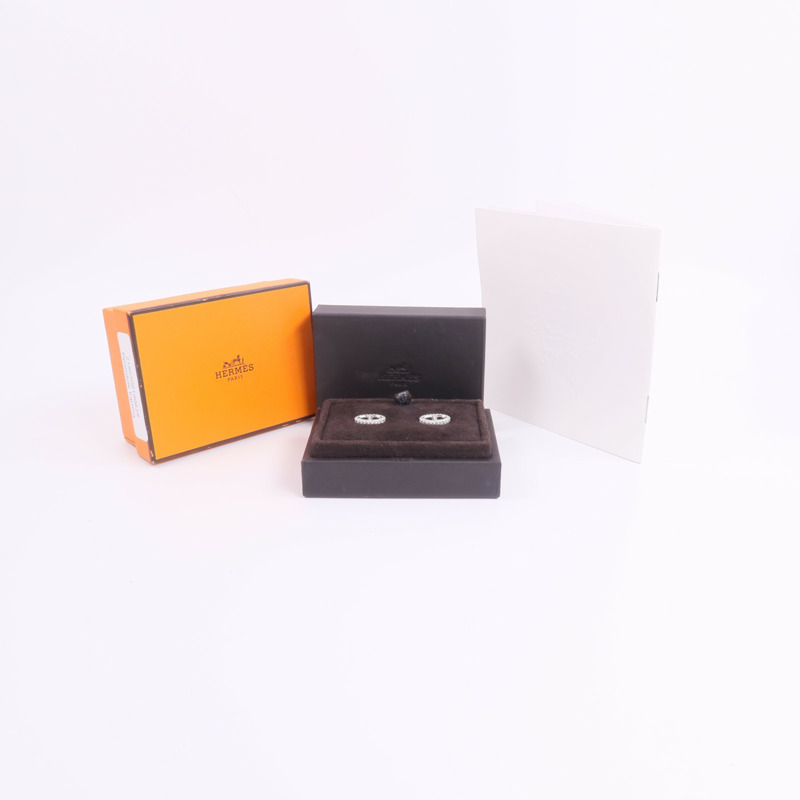HERMES 18K白金Farandole Earrings鑽石耳環-6