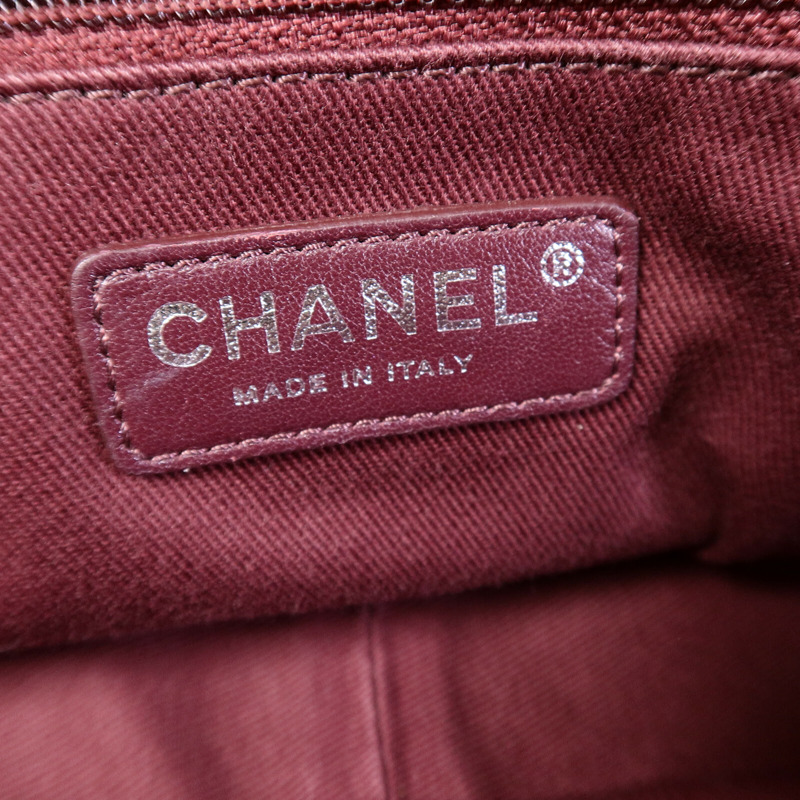 CHANEL Tweed/牛皮皮革Chain Shoulder Bag鏈帶肩背袋-5