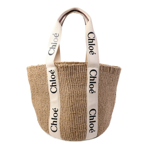 Chloe Raffia Woody Basket Large肩背袋