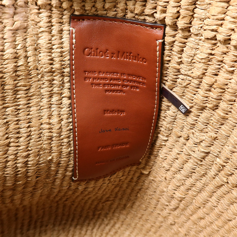 Chloe Raffia Woody Basket Large肩背袋-5