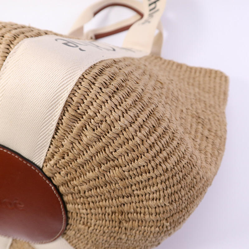 Chloe Raffia Woody Basket Large肩背袋-8