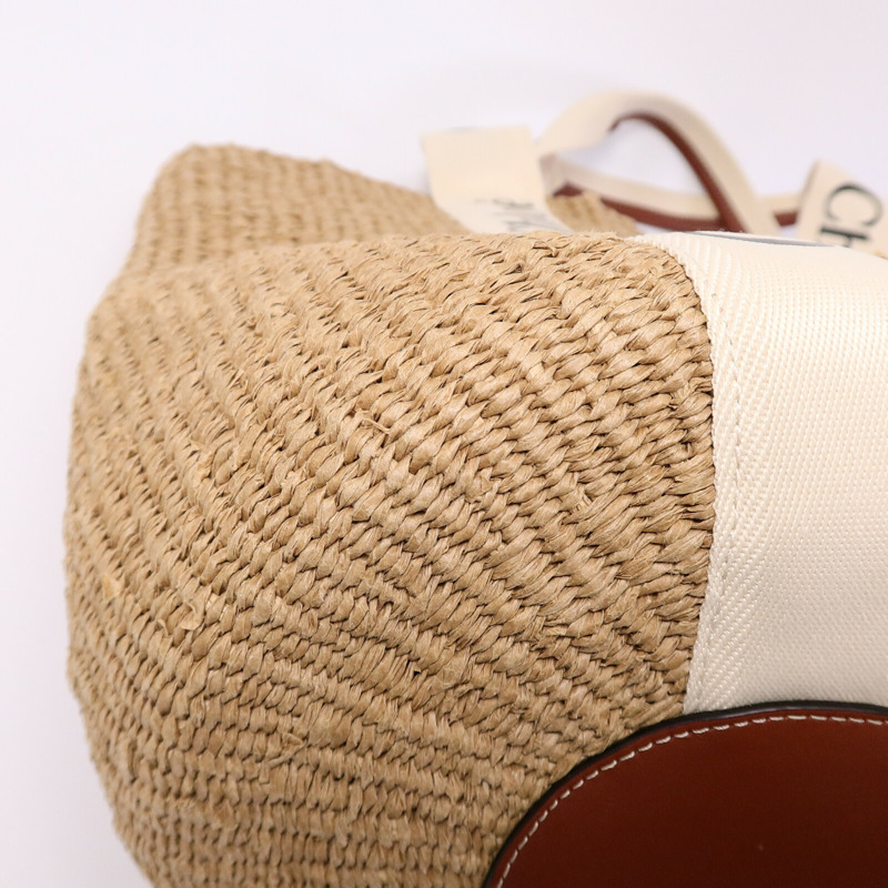 Chloe Raffia Woody Basket Large肩背袋-9