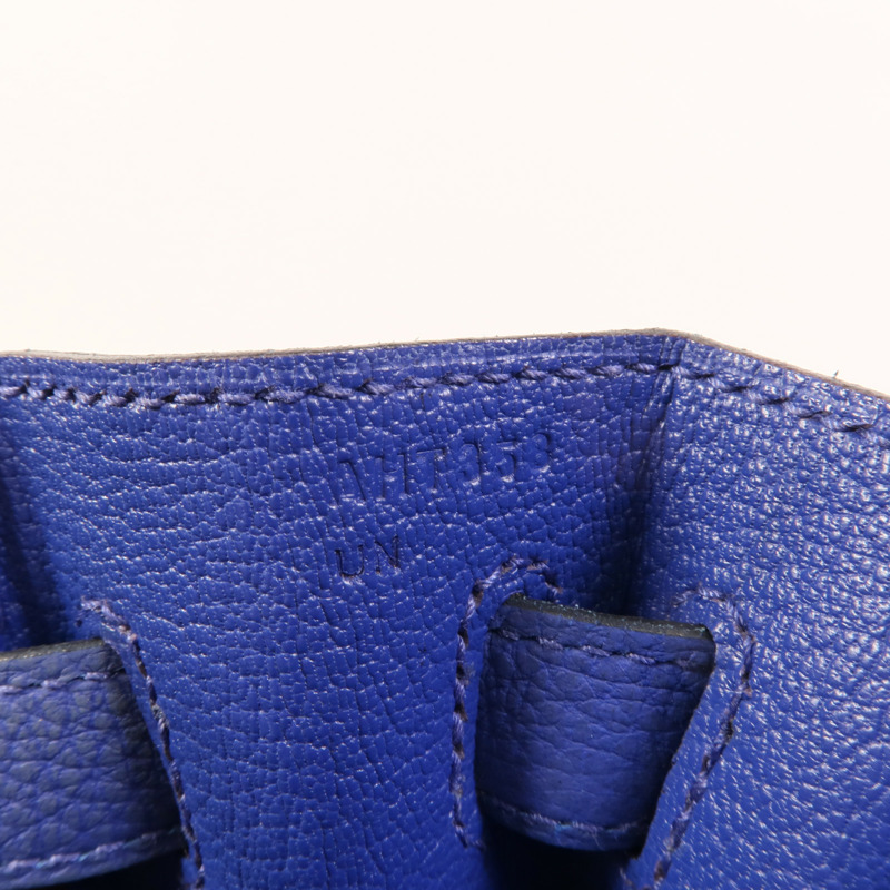 HERMES Togo皮革Kelly 32手挽肩背兩用袋Blue Electrique-6