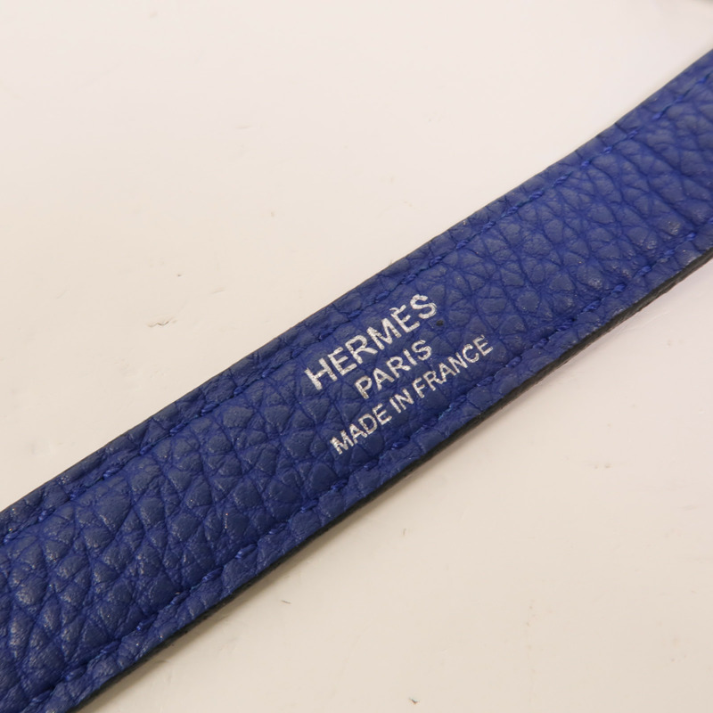 HERMES Togo皮革Kelly 32手挽肩背兩用袋Blue Electrique-8