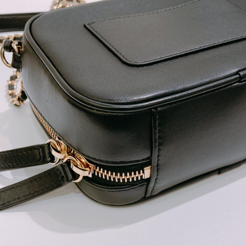 TW4831 Chanel 香奈兒 相機包 鏈條帶cc logo 掛件 羊皮 黑金Camera Bag Lambskin Black x GHW-7