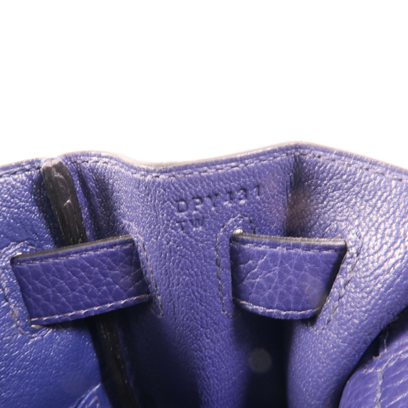 HERMES Togo皮革Kelly 28手挽肩背兩用袋Bleu Encre-10