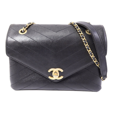 CHANEL 牛皮皮革Chain Shoulder Bag鏈帶肩背袋